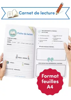 Le carnet de lecture à telecharger sur le site Savio.fr (format A4)