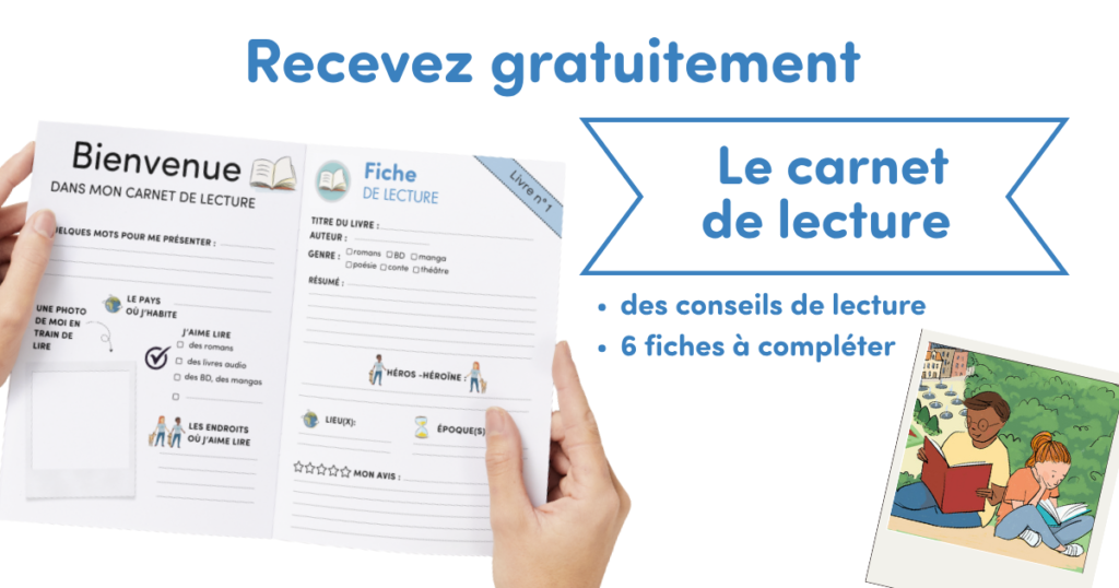 Carnet de lecture à telecharger gratuitement depuis le site de francais savio.fr